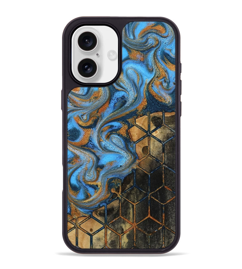 iPhone 16 Plus Wood Phone Case - Demond (Pattern, 818446)