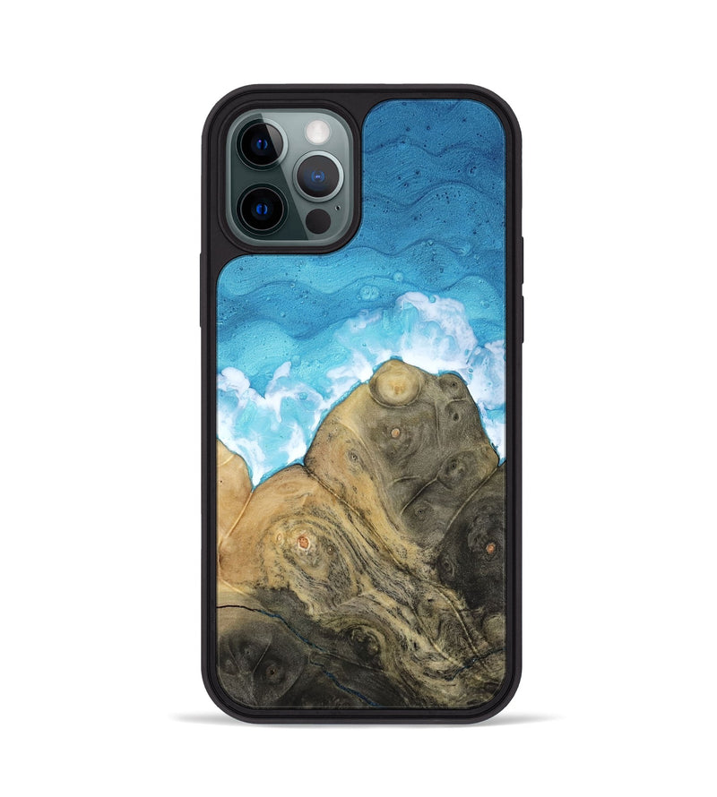 iPhone 12 Pro Wood Phone Case - Grey (Coastal, 818455)