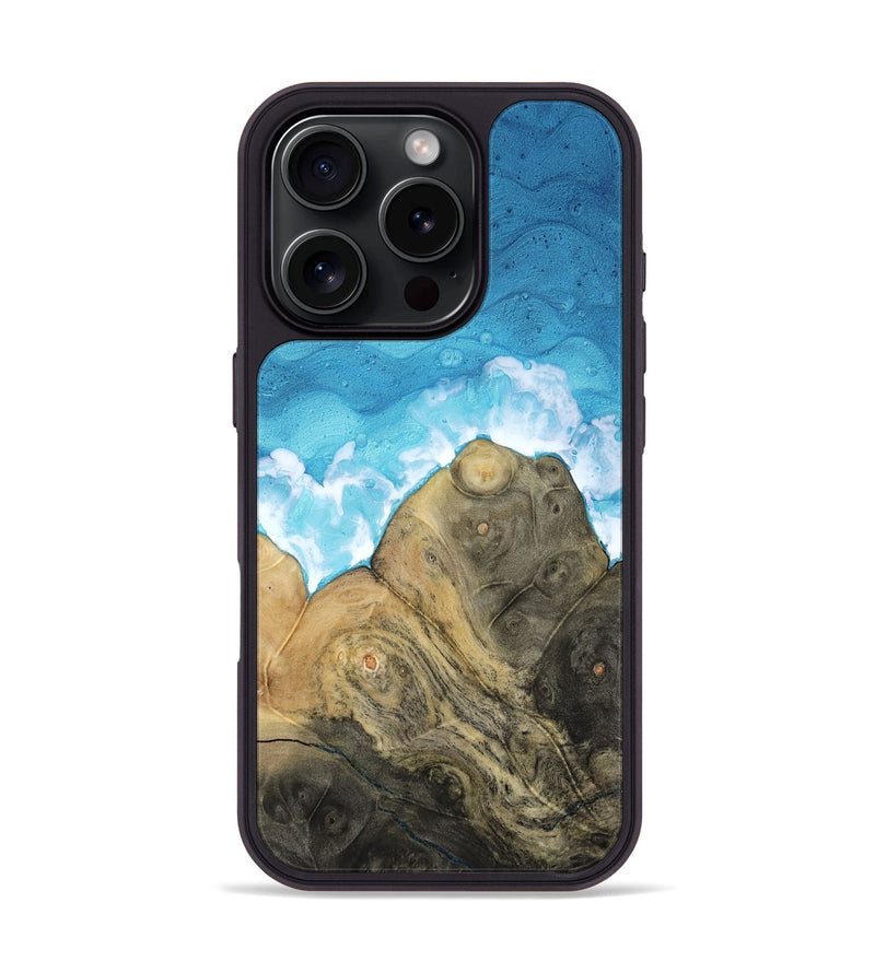 iPhone 16 Pro Wood Phone Case - Grey (Coastal, 818455)
