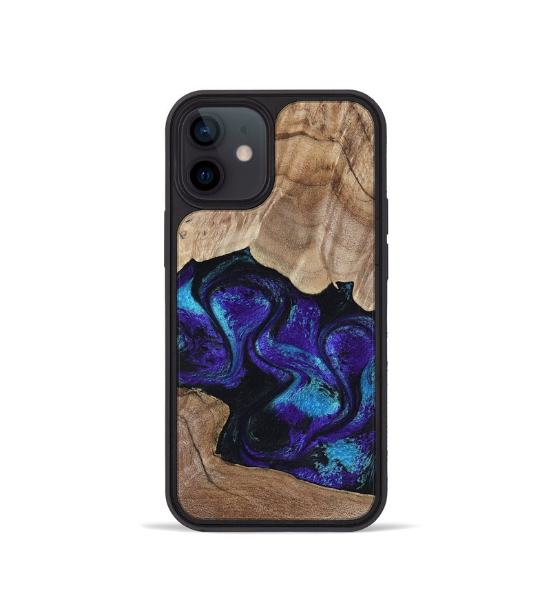 iPhone 12 mini Wood Phone Case - Kristi (Purple, 818462)