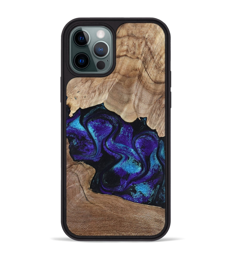 iPhone 12 Pro Max Wood Phone Case - Kristi (Purple, 818462)
