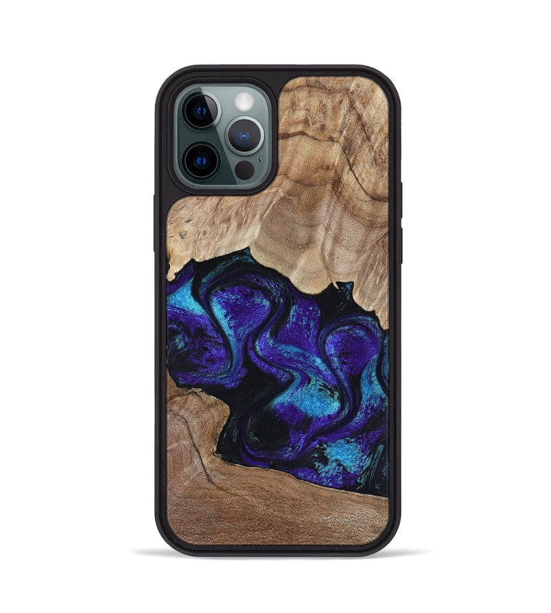 iPhone 12 Pro Wood Phone Case - Kristi (Purple, 818462)