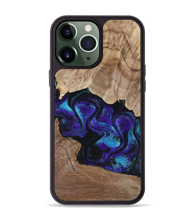 iPhone 13 Pro Max Wood Phone Case - Kristi (Purple, 818462)