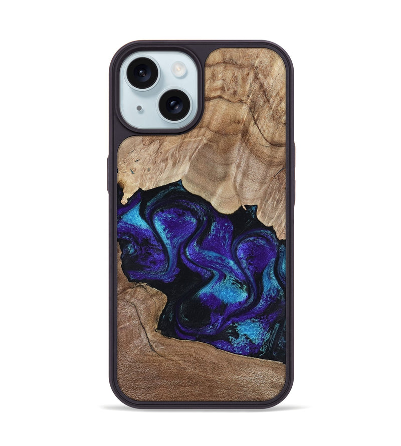 iPhone 15 Wood Phone Case - Kristi (Purple, 818462)