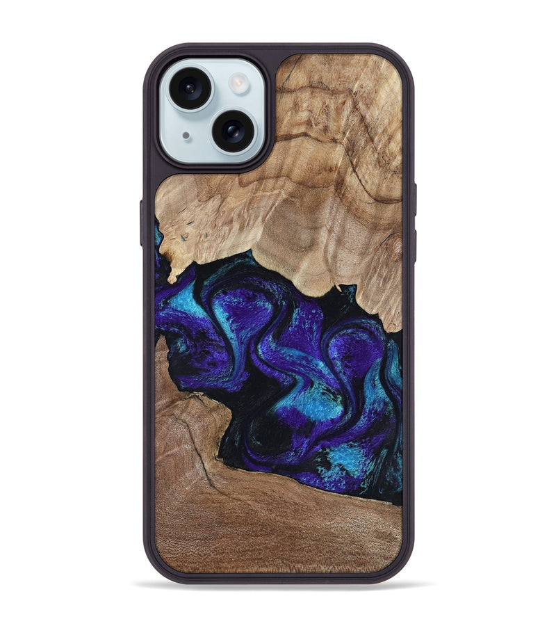 iPhone 15 Plus Wood Phone Case - Kristi (Purple, 818462)