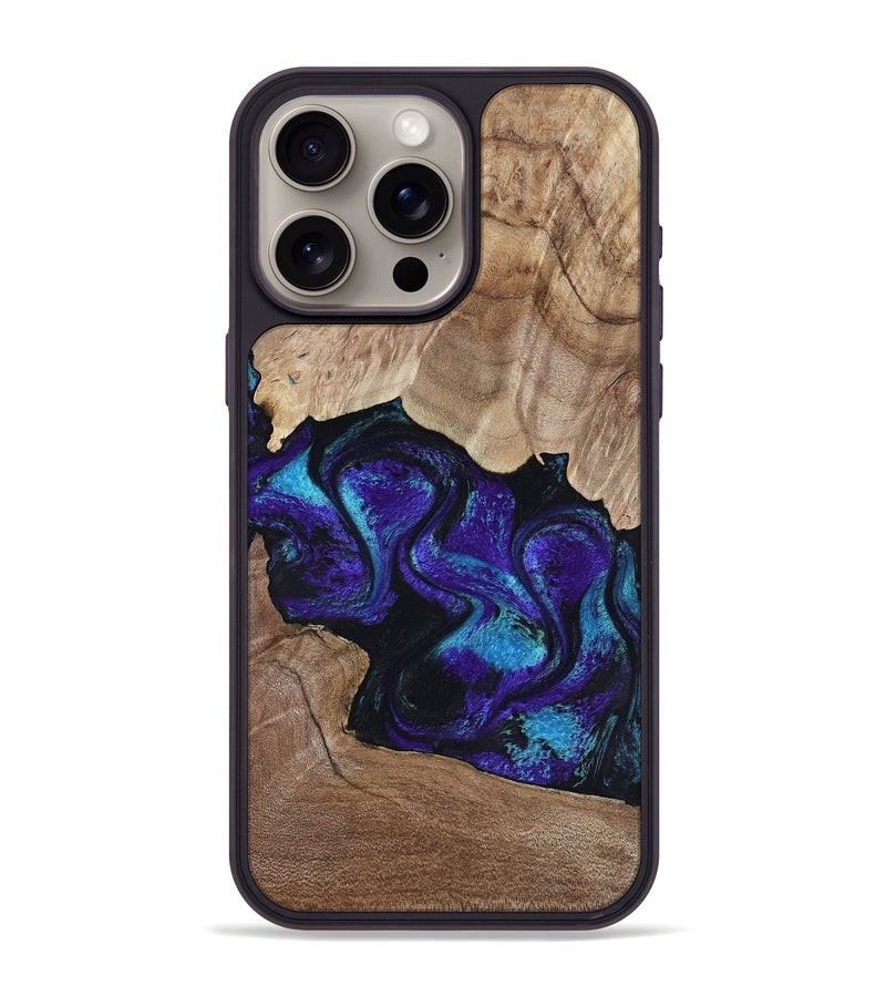 iPhone 15 Pro Max Wood Phone Case - Kristi (Purple, 818462)