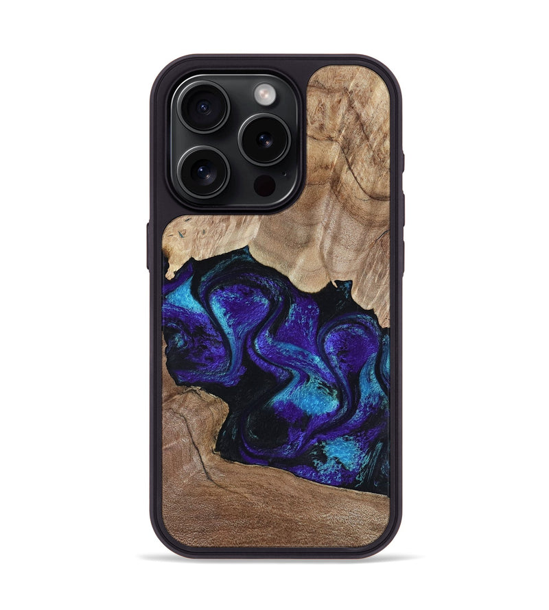 iPhone 15 Pro Wood Phone Case - Kristi (Purple, 818462)