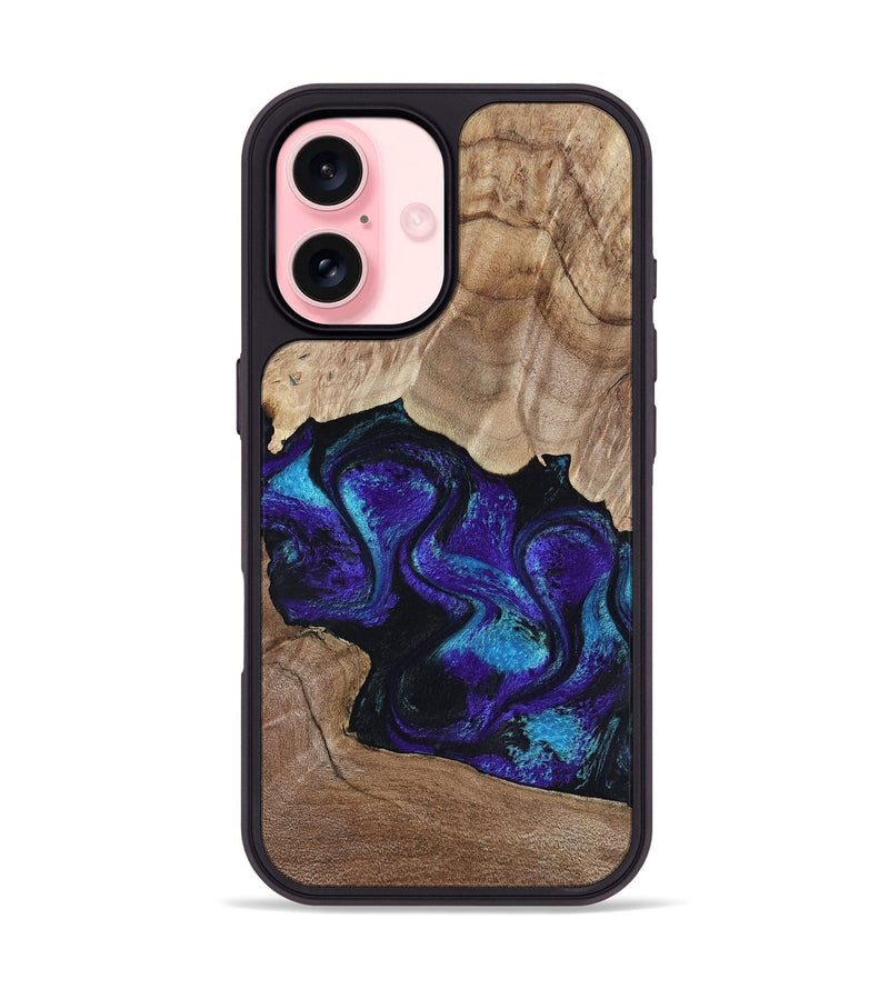 iPhone 16 Wood Phone Case - Kristi (Purple, 818462)