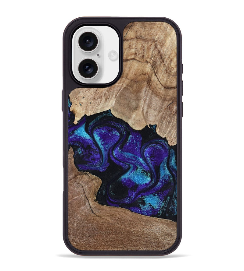 iPhone 16 Plus Wood Phone Case - Kristi (Purple, 818462)