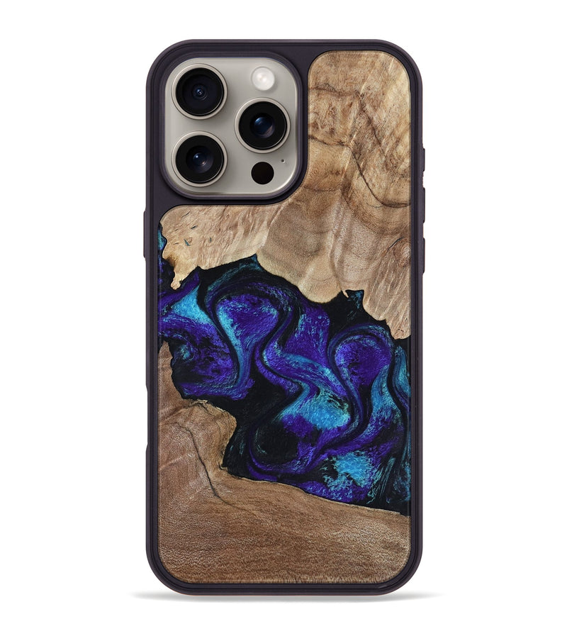 iPhone 16 Pro Max Wood Phone Case - Kristi (Purple, 818462)