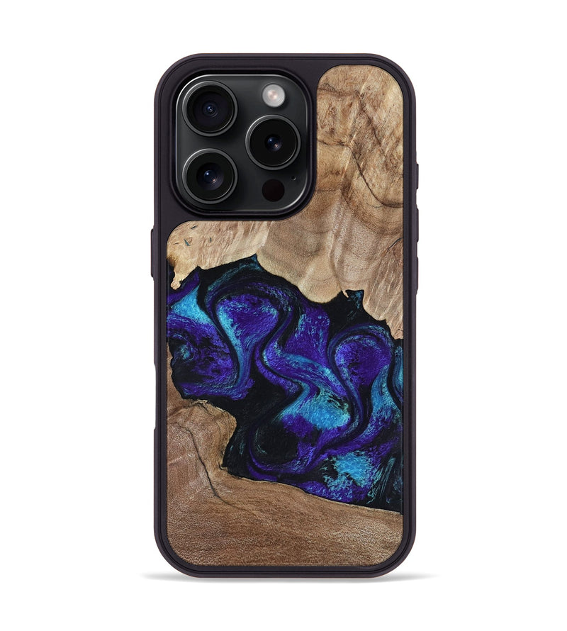 iPhone 16 Pro Wood Phone Case - Kristi (Purple, 818462)