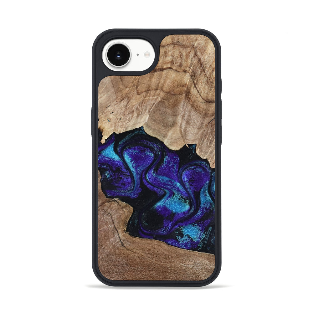 iPhone 16e Wood Phone Case - Kristi (Purple, 818462) - Carved iPhone 16e Wood Phone Case - Kristi (Purple, 818462) - Carved