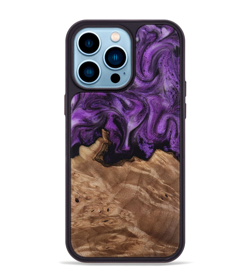 iPhone 14 Pro Max Wood Phone Case - Verdie (Purple, 818463)