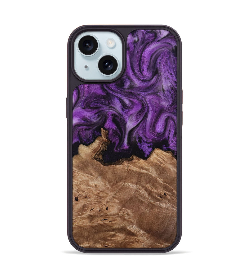 iPhone 15 Wood Phone Case - Verdie (Purple, 818463)