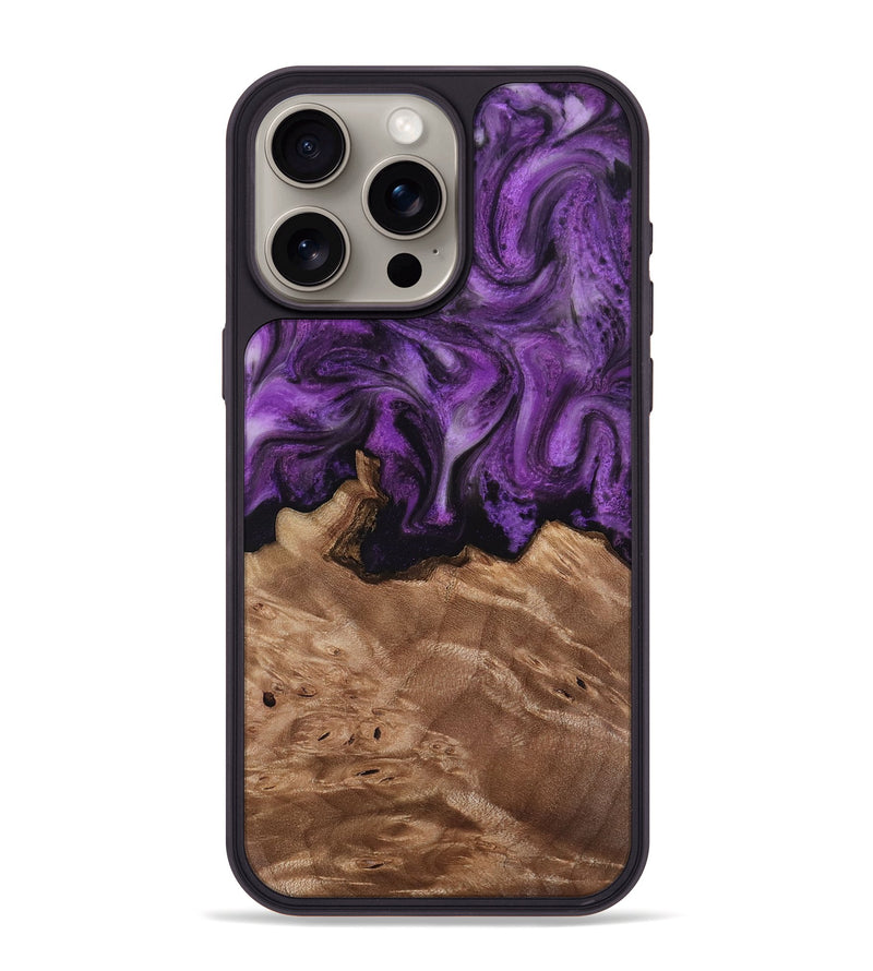 iPhone 15 Pro Max Wood Phone Case - Verdie (Purple, 818463)