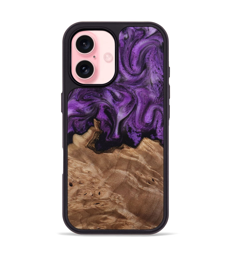 iPhone 16 Wood Phone Case - Verdie (Purple, 818463)