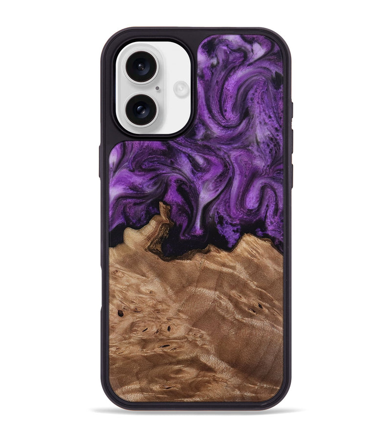 iPhone 16 Plus Wood Phone Case - Verdie (Purple, 818463)