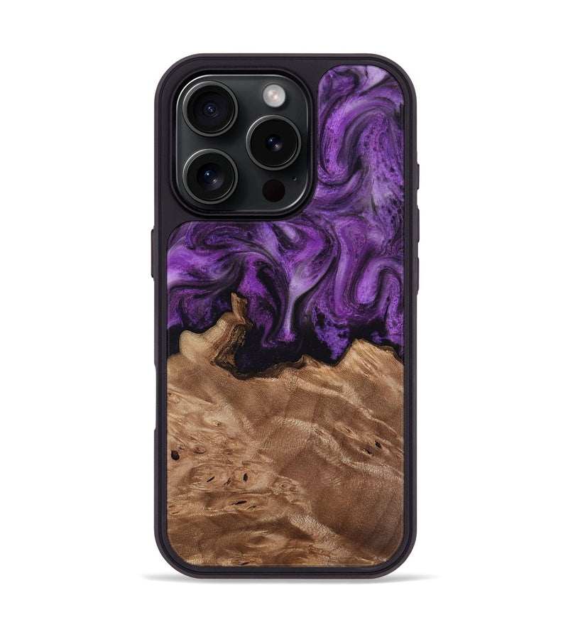 iPhone 16 Pro Wood Phone Case - Verdie (Purple, 818463)