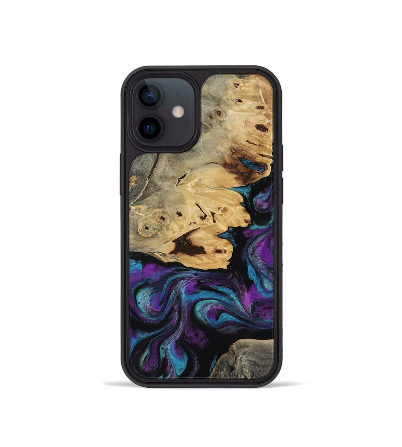 iPhone 12 mini Wood Phone Case - Jamel (Purple, 818464)