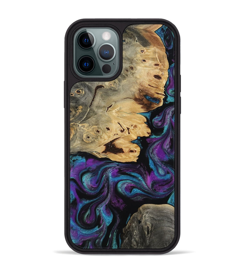 iPhone 12 Pro Max Wood Phone Case - Jamel (Purple, 818464)
