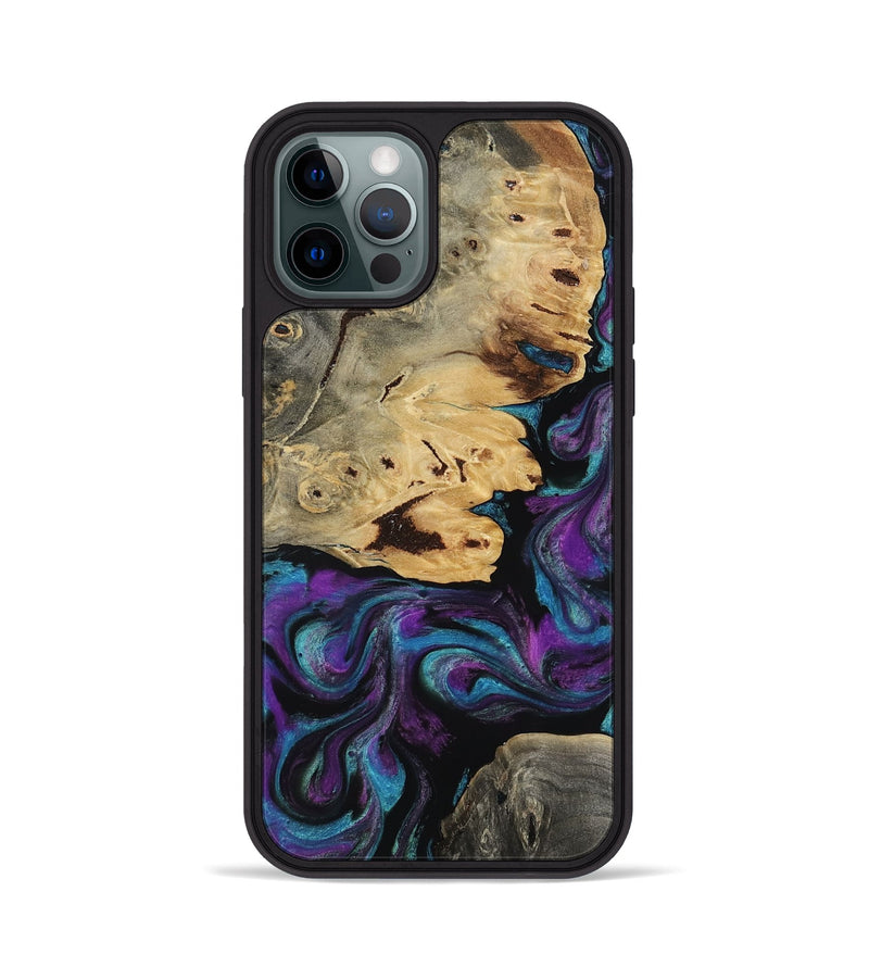iPhone 12 Pro Wood Phone Case - Jamel (Purple, 818464)