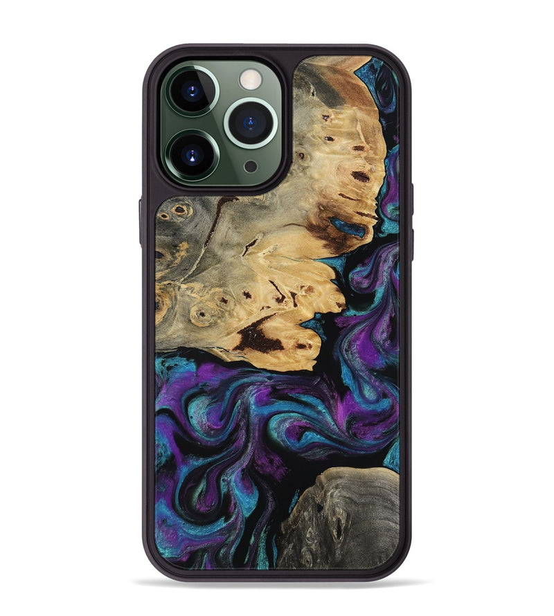 iPhone 13 Pro Max Wood Phone Case - Jamel (Purple, 818464)