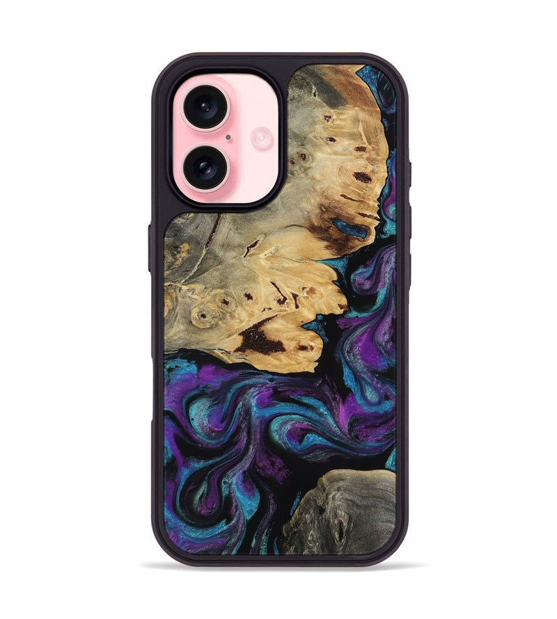 iPhone 16 Wood Phone Case - Jamel (Purple, 818464)