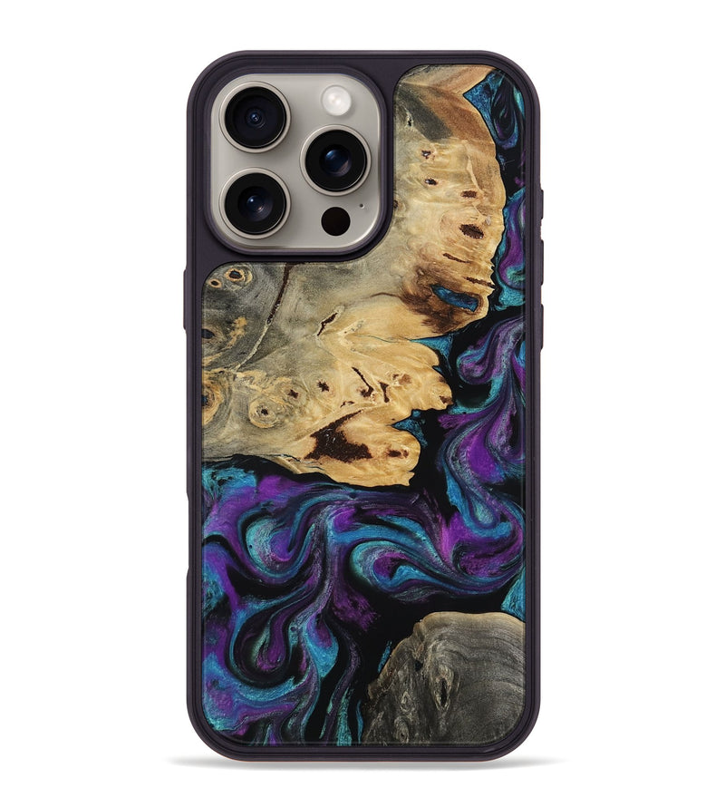 iPhone 16 Pro Max Wood Phone Case - Jamel (Purple, 818464)