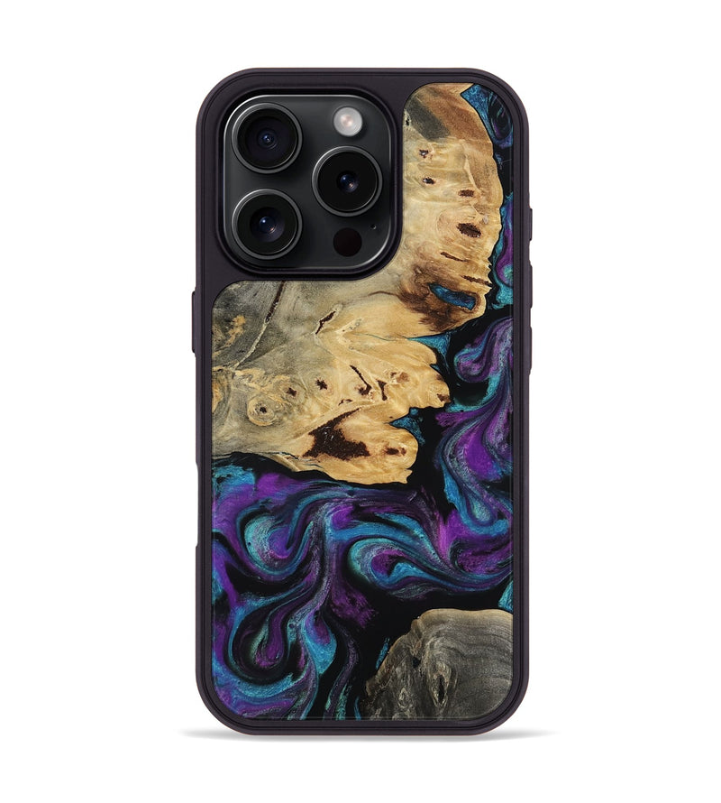 iPhone 16 Pro Wood Phone Case - Jamel (Purple, 818464)