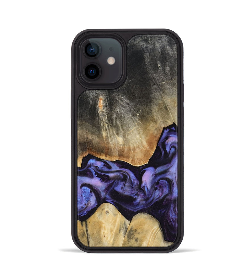 iPhone 12 Wood Phone Case - Taniyah (Purple, 818465)