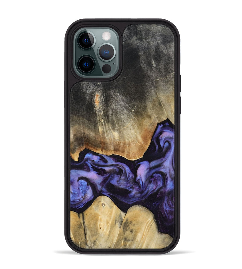 iPhone 12 Pro Max Wood Phone Case - Taniyah (Purple, 818465)