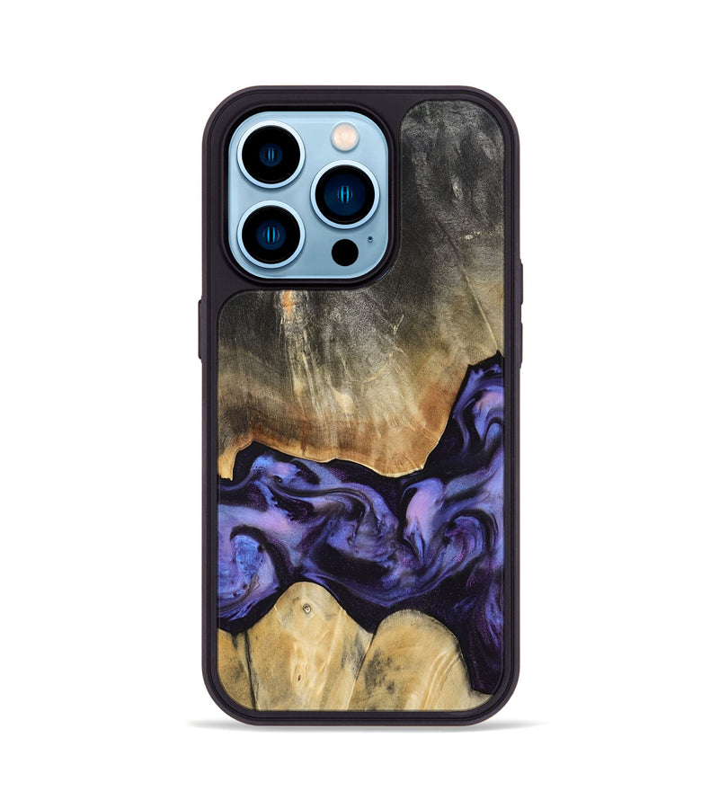 iPhone 14 Pro Wood Phone Case - Taniyah (Purple, 818465)