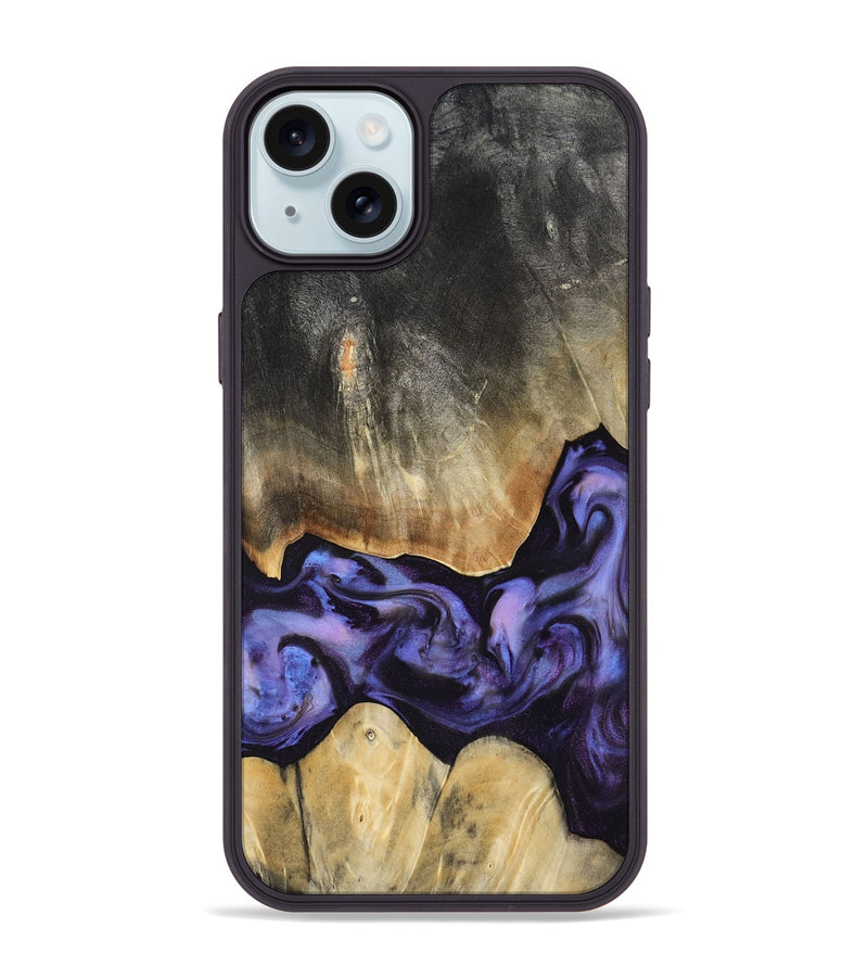 iPhone 15 Plus Wood Phone Case - Taniyah (Purple, 818465)