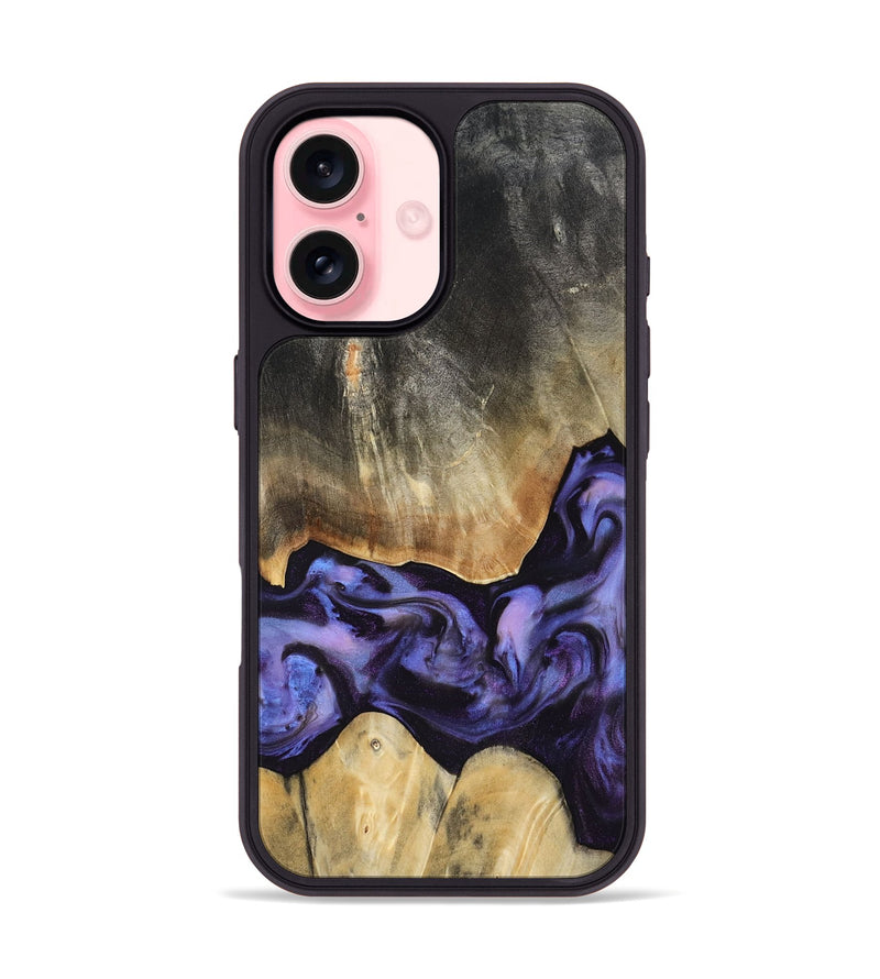 iPhone 16 Wood Phone Case - Taniyah (Purple, 818465)