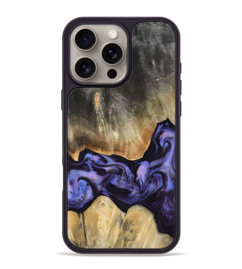 iPhone 16 Pro Max Wood Phone Case - Taniyah (Purple, 818465)