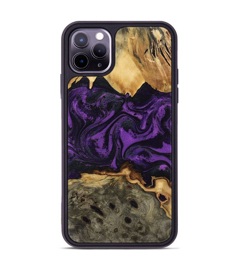 iPhone 11 Pro Max Wood Phone Case - Geralyn (Purple, 818466)