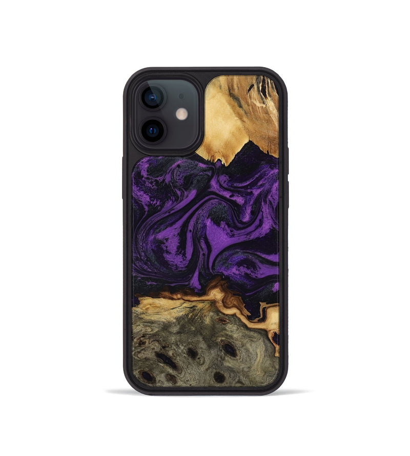 iPhone 12 mini Wood Phone Case - Geralyn (Purple, 818466)