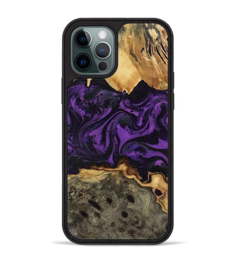 iPhone 12 Pro Max Wood Phone Case - Geralyn (Purple, 818466)