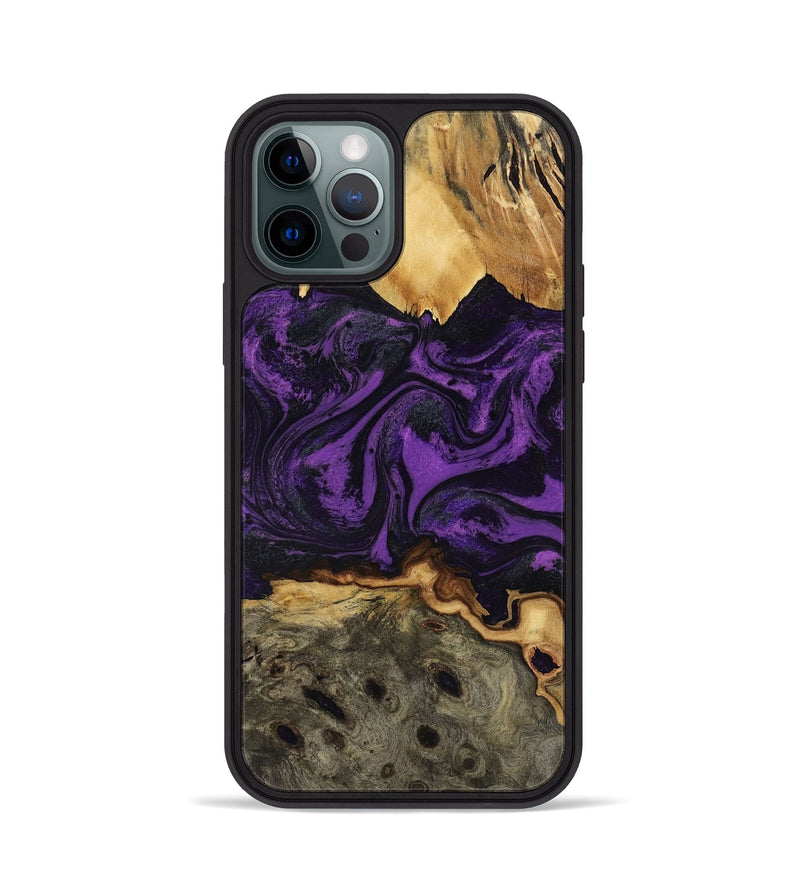 iPhone 12 Pro Wood Phone Case - Geralyn (Purple, 818466)