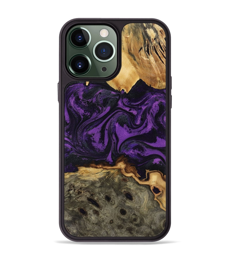 iPhone 13 Pro Max Wood Phone Case - Geralyn (Purple, 818466)