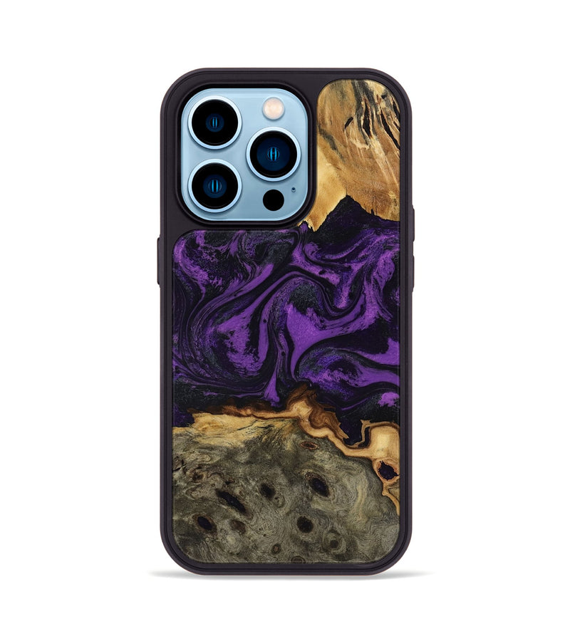 iPhone 14 Pro Wood Phone Case - Geralyn (Purple, 818466)