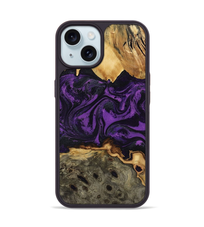 iPhone 15 Wood Phone Case - Geralyn (Purple, 818466)