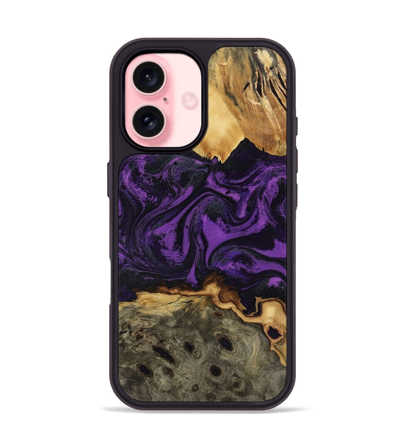iPhone 16 Wood Phone Case - Geralyn (Purple, 818466)