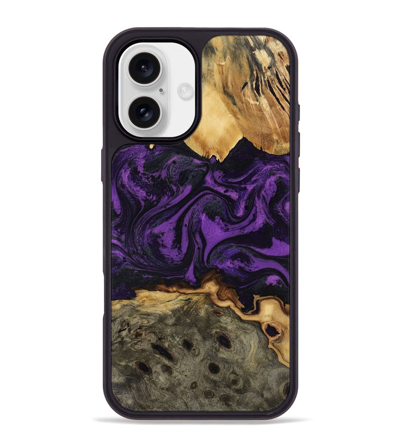 iPhone 16 Plus Wood Phone Case - Geralyn (Purple, 818466)