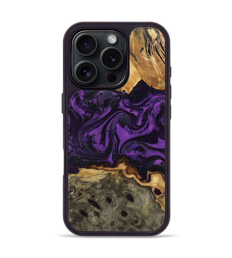 iPhone 16 Pro Wood Phone Case - Geralyn (Purple, 818466)