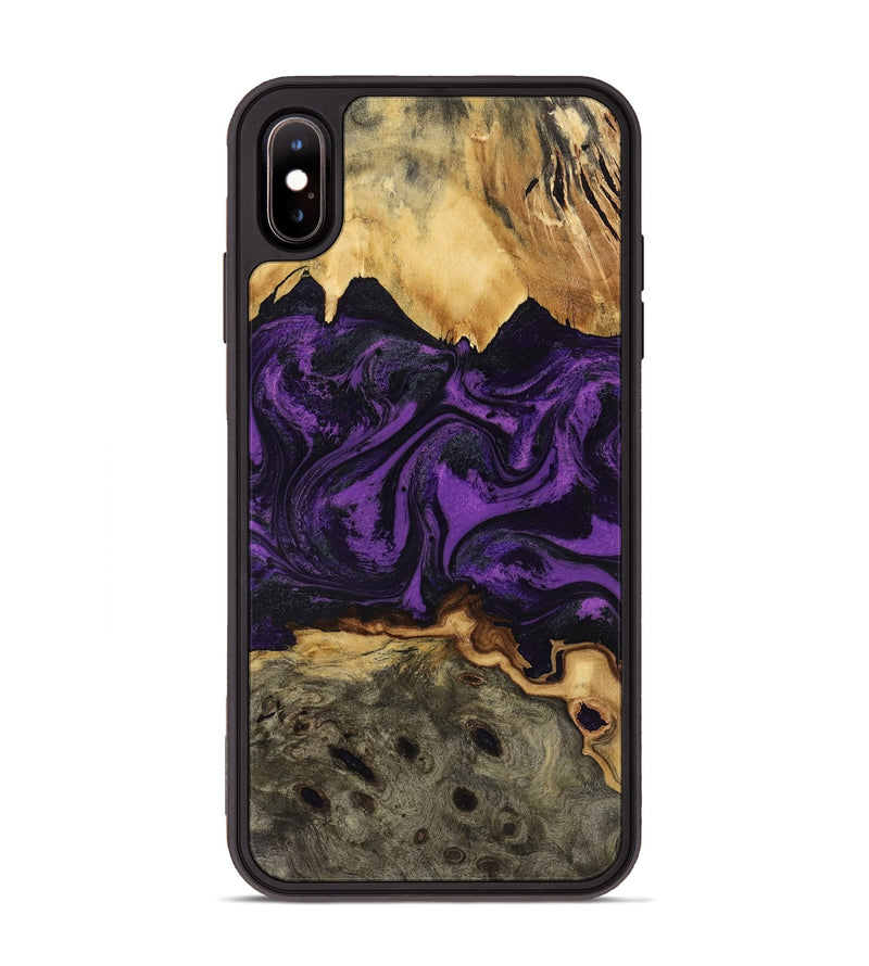 iPhone Xs Max Wood Phone Case - Geralyn (Purple, 818466)