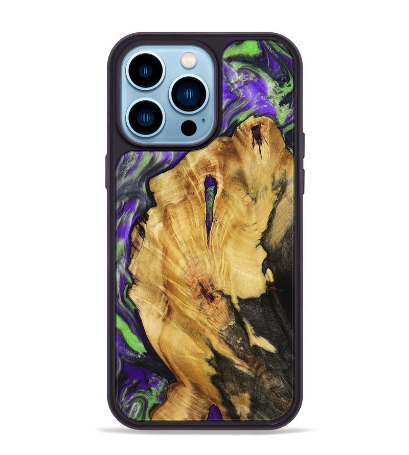 iPhone 14 Pro Max Wood Phone Case - Nora (Purple, 818467)