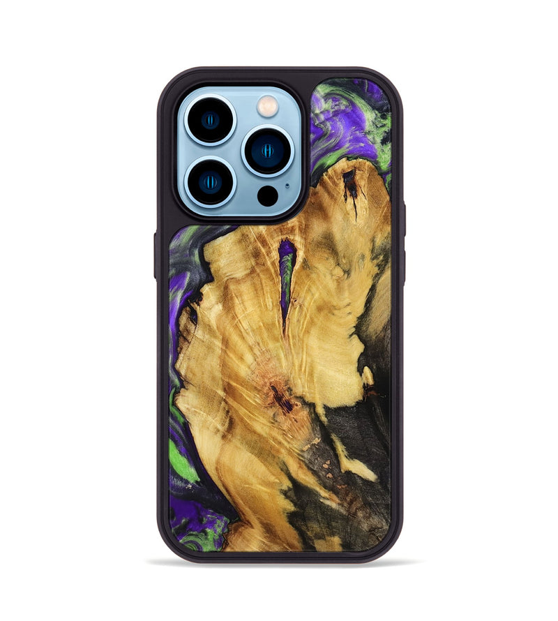 iPhone 14 Pro Wood Phone Case - Nora (Purple, 818467)