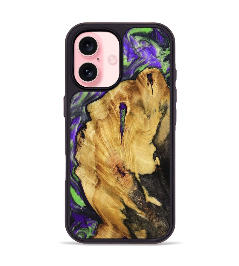 iPhone 16 Wood Phone Case - Nora (Purple, 818467)