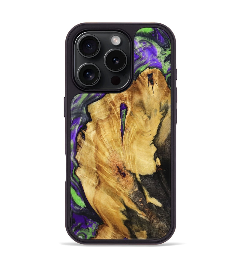 iPhone 16 Pro Wood Phone Case - Nora (Purple, 818467)